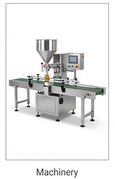 Industrial machinery — filling, sealing, labeling, thermoforming, and flow-pack machines — for food, pharma, and plastics industries in LATAM