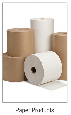 Paper, board, and tissue products — kraft liner, coated board, thermal paper — sourced globally for printing and packaging in Latin America