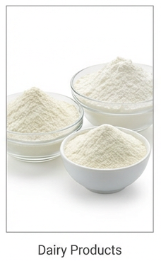 Dairy ingredients — full cream milk powder, skim milk powder, whey protein isolate, WPC, lactose — sourced from New Zealand and Europe for LATAM